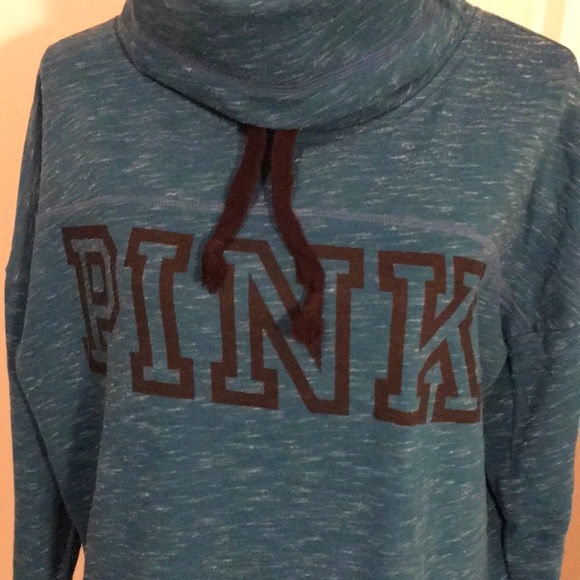 PINK Funnel Neck Sweatshirt, size Medium ❤️ - Picture 3 of 7